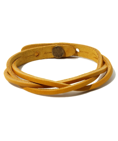 NANO universe（ナノユニバース）の「イタリーレザーツイストブレス（ブレスレット・メンズ・レッド/イエロー/パープル/グリーン/ブルー/ボルドー/ダークブルー/キャメル/チョコ/ブラック・FREE）」の7枚目の写真