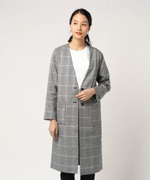 LOWRYS FARM | ロングノーカラーコート　785462(ノーカラージャケット)