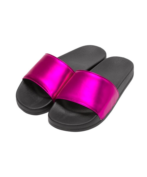 Newlyme（ニューリーミー）の「楽チンフラットカラバリシャワーサンダル（サンダル・レディース・ブラック/ピンク系その他/グリーン系その他/ゴールド系その他/ピンク系その他2/ホワイト/ブラック系その他/シルバー系その他・23㎝/24㎝/23.5㎝/24.5㎝/25.5cm/25㎝）」の5枚目の写真