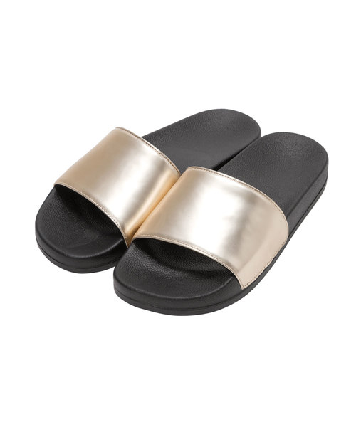 Newlyme（ニューリーミー）の「楽チンフラットカラバリシャワーサンダル（サンダル・レディース・ブラック/ピンク系その他/グリーン系その他/ゴールド系その他/ピンク系その他2/ホワイト/ブラック系その他/シルバー系その他・23㎝/24㎝/23.5㎝/24.5㎝/25.5cm/25㎝）」の8枚目の写真