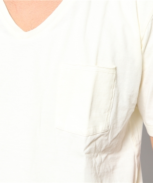 WEGO（ウィゴー）の「WEGO/ピグメントVネックポケットTee（S）（Tシャツ/カットソー・メンズ・オフホワイト/スミクロ/ブルー/イエロー/レッド・MEDIUM/LARGE）」の11枚目の写真