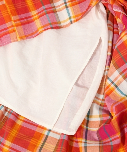 LOWRYS FARM（ローリーズファーム）の「マドラスチェックキャミワンピース　786737（ワンピース・レディース・カーキ/ピンク・MEDIUM/LARGE）」の10枚目の写真