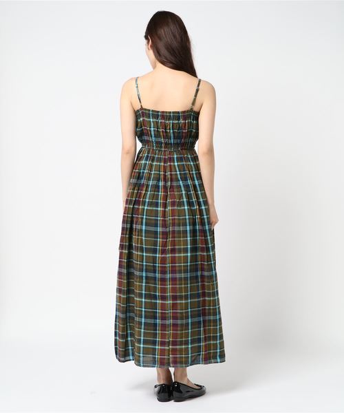 LOWRYS FARM（ローリーズファーム）の「マドラスチェックキャミワンピース　786737（ワンピース・レディース・カーキ/ピンク・MEDIUM/LARGE）」の4枚目の写真