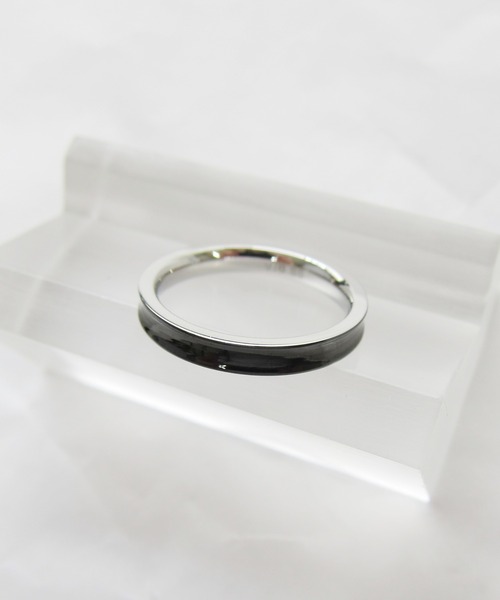 TONE SELECT GOODS（トーンセレクトグッズ）の「【vie】ステンレスリング/医療用器具にも使われるステンレス316L使用（金属アレルギーフリー）（リング・メンズ・シルバー/ブラック・#11/#13/#15/#17/#19/#21/#7/#9）」の2枚目の写真