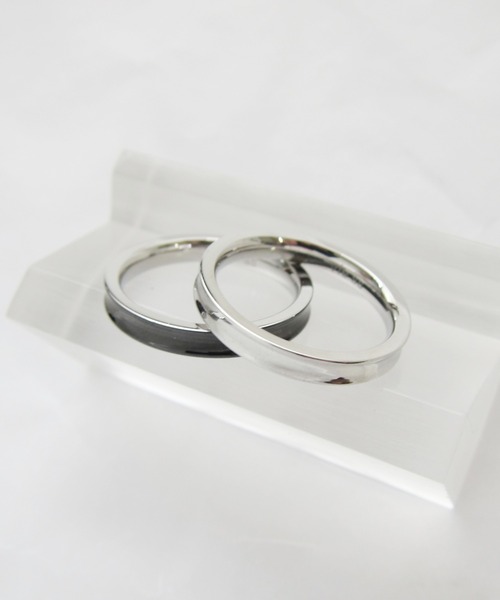 TONE SELECT GOODS（トーンセレクトグッズ）の「【vie】ステンレスリング/医療用器具にも使われるステンレス316L使用（金属アレルギーフリー）（リング・メンズ・シルバー/ブラック・#11/#13/#15/#17/#19/#21/#7/#9）」の10枚目の写真