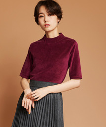 スタンドネックコーディロイ半袖Ｔ