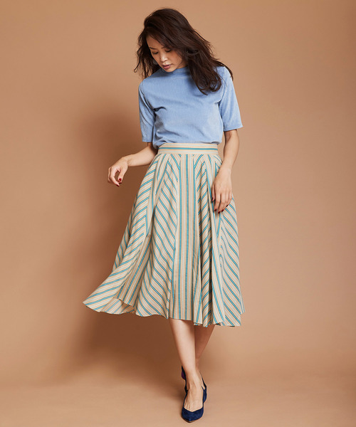 The Virgnia（ザ ヴァージニア）の「スタンドネックコーディロイ半袖Ｔ（Tシャツ/カットソー・レディース・ネイビー/サックスブルー/ボルドー/ラベンダー・FREE）」の8枚目の写真