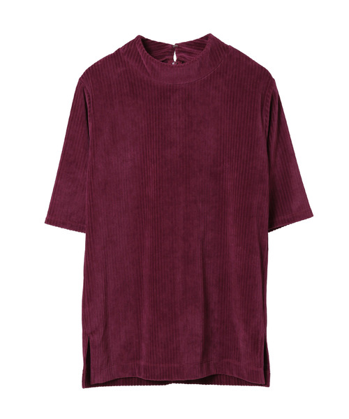 The Virgnia（ザ ヴァージニア）の「スタンドネックコーディロイ半袖Ｔ（Tシャツ/カットソー・レディース・ネイビー/サックスブルー/ボルドー/ラベンダー・FREE）」の10枚目の写真