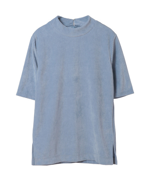 The Virgnia（ザ ヴァージニア）の「スタンドネックコーディロイ半袖Ｔ（Tシャツ/カットソー・レディース・ネイビー/サックスブルー/ボルドー/ラベンダー・FREE）」の12枚目の写真