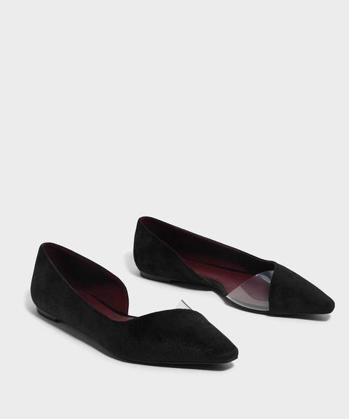 CHARLES & KEITH(チャールズ & キース)の「トランスペアレントパネルバレリーナ / TRANSPARENT PANEL BALLERINAS(バレエシューズ・レディース・ブラック/ブルー・22.5cm/23cm/23.5cm/24.5cm/25cm)」の4枚目の写真