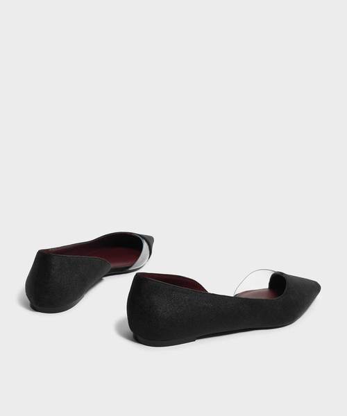 CHARLES & KEITH(チャールズ & キース)の「トランスペアレントパネルバレリーナ / TRANSPARENT PANEL BALLERINAS(バレエシューズ・レディース・ブラック/ブルー・22.5cm/23cm/23.5cm/24.5cm/25cm)」の5枚目の写真