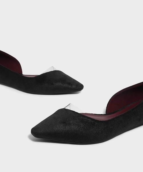 CHARLES & KEITH(チャールズ & キース)の「トランスペアレントパネルバレリーナ / TRANSPARENT PANEL BALLERINAS(バレエシューズ・レディース・ブラック/ブルー・22.5cm/23cm/23.5cm/24.5cm/25cm)」の6枚目の写真