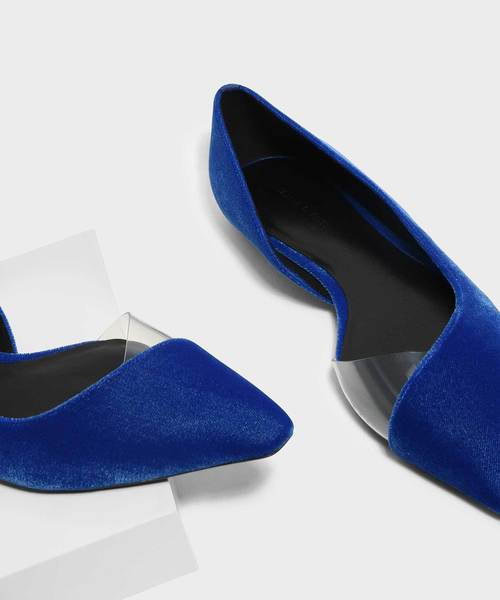 CHARLES & KEITH(チャールズ & キース)の「トランスペアレントパネルバレリーナ / TRANSPARENT PANEL BALLERINAS(バレエシューズ・レディース・ブラック/ブルー・22.5cm/23cm/23.5cm/24.5cm/25cm)」の12枚目の写真