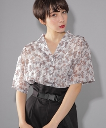 フラワー開襟シャツ