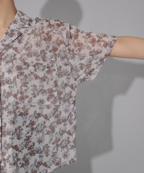 PAGEBOY（ページボーイ）の「フラワー開襟シャツ（シャツ/ブラウス・レディース・ホワイト/ブラック/オレンジ・FREE）」の17枚目の写真