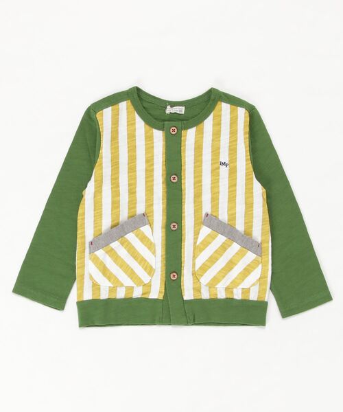 RAGMART（ラグマート）の「プリントストライプカーディガン（カーディガン/ボレロ・キッズ・グレー/ネイビー/カーキ・100cm/110cm/120cm/130cm）」の3枚目の写真