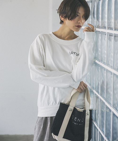 VENCEEXCHANGE（ヴァンスエクスチェンジ）の「プリントロゴプルオーバー（パーカー・レディース・グレー/オフホワイト・M）」の5枚目の写真