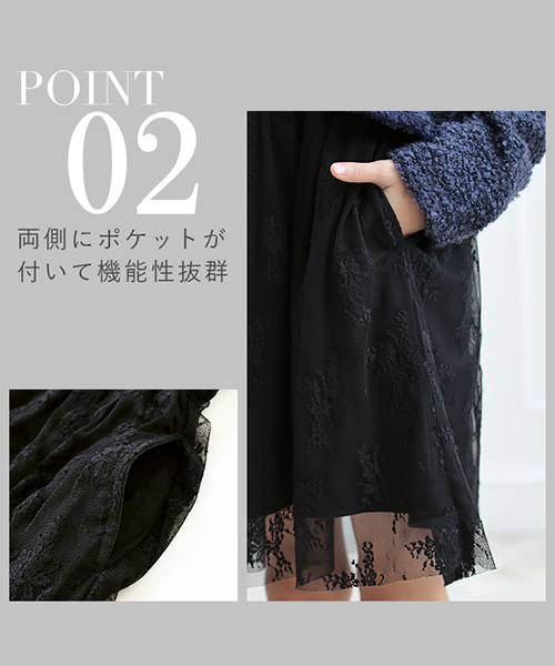 devirock(デビロック)の「花柄チュールワンピース(ドレス・キッズ・ブラック・110cm/100cm/120cm/130cm/140cm/150cm/160cm)」の5枚目の写真