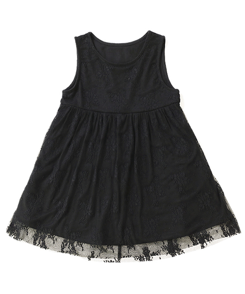 devirock(デビロック)の「花柄チュールワンピース(ドレス・キッズ・ブラック・110cm/100cm/120cm/130cm/140cm/150cm/160cm)」の9枚目の写真