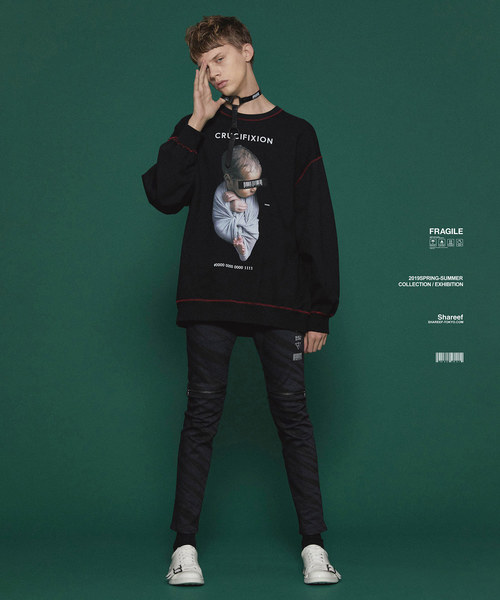 SHAREEF(シャリーフ)の「LINE PATTERN ZIP-SLIT SKINNY(その他パンツ・メンズ・ブラック/ネイビー・2/3/1)」の16枚目の写真