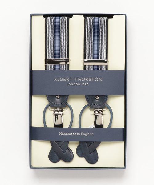 albert thurston（アルバートサーストン）の「ALBERT THURSTON サスペンダー 35mm Elastic 2 in 1（サスペンダー・メンズ・ブラウン/ブルー/グレー・FREE）」の3枚目の写真