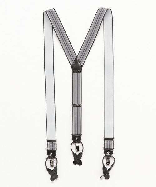 albert thurston（アルバートサーストン）の「ALBERT THURSTON サスペンダー 35mm Elastic 2 in 1（サスペンダー・メンズ・ブラウン/ブルー/グレー・FREE）」の4枚目の写真