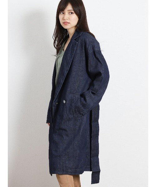 セール サムシング Something デニムガウン ネイビー サックスブルー デニムジャケット Something サムシング のファッション通販 Zozotown