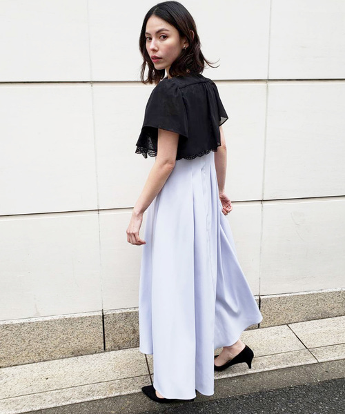 PICCIN(ピッチン)の「ネックレス付きダーツワンピース(ドレス・レディース・ライトブルー/グレイッシュベージュ/ターコイズブルー・MEDIUM)」の13枚目の写真