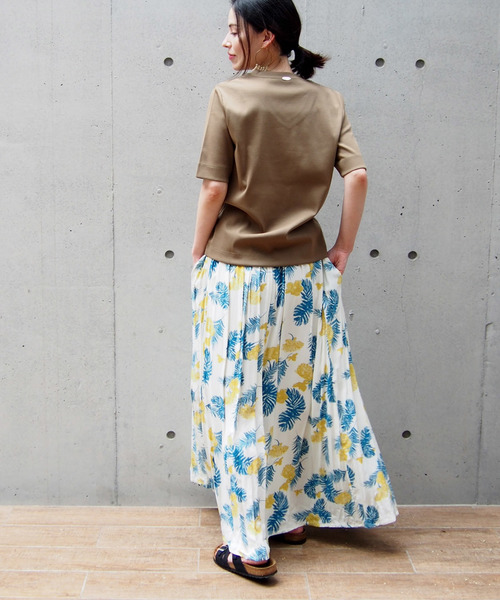 PICCIN（ピッチン）の「リゾートフラワーロングフレアスカート（スカート・レディース・ブラック/オフホワイト・MEDIUM/LARGE）」の21枚目の写真