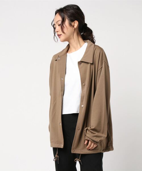 Bling Leads(ブリングリーズ)の「【Bl】ポンチ素材 ジップ・コーチジャケット(ブルゾン・メンズ・ブラック系その他/ブラウン系その他/ベージュ系その他/ブラック系その他2/ブラウン系その他2/ベージュ系その他2・MEDIUM/LARGE/X-LARGE)」の1枚目の写真