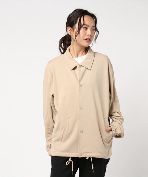 Bling Leads(ブリングリーズ)の「【Bl】ポンチ素材 ジップ・コーチジャケット(ブルゾン・メンズ・ブラック系その他/ブラウン系その他/ベージュ系その他/ブラック系その他2/ブラウン系その他2/ベージュ系その他2・MEDIUM/LARGE/X-LARGE)」の2枚目の写真