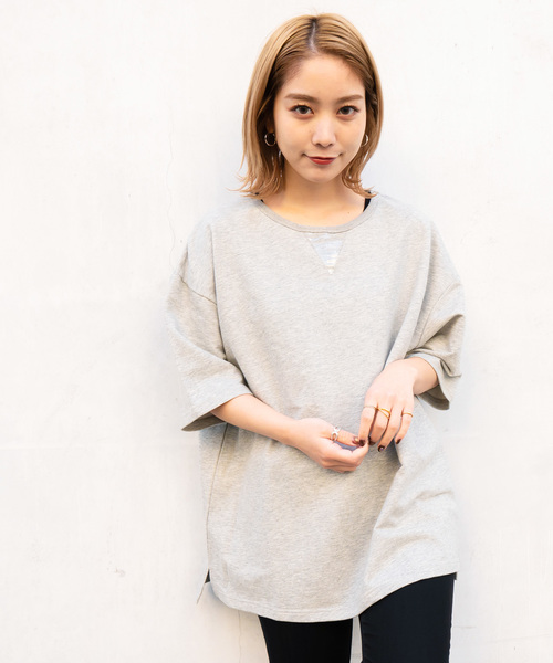 DETAILS(ディテールズ)の「DETAILS/PVCガゼットカットソー(Tシャツ/カットソー・レディース・ブラック/ネイビー/グレー・FREE)」の3枚目の写真