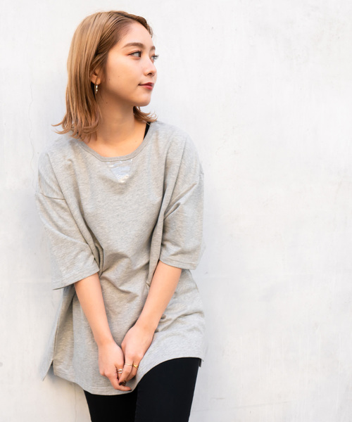 tシャツ DETAILS/PVCガゼットカットソー レディース メンズ セール】DETAILS/PVCガゼットカットソー（Tシャツ/カットソー
