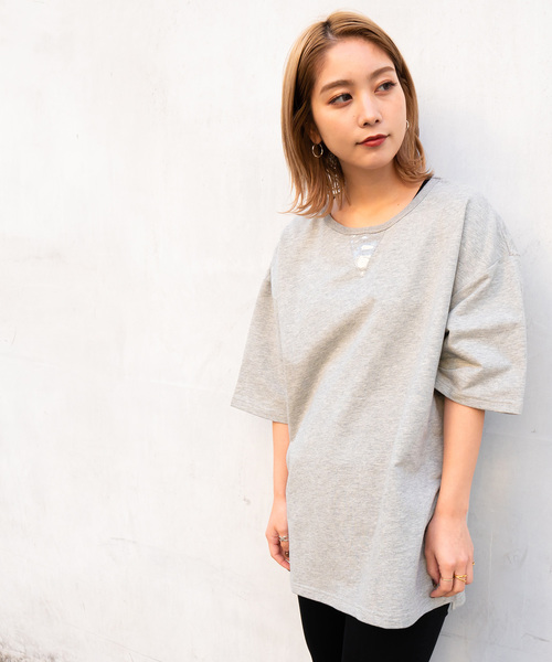 DETAILS(ディテールズ)の「DETAILS/PVCガゼットカットソー(Tシャツ/カットソー・レディース・ブラック/ネイビー/グレー・FREE)」の8枚目の写真