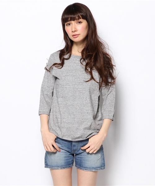 BEAMS BOY(ビームスボーイ)の「○BEAMS BOY / 天竺 無地 ボートネック 7分(Tシャツ/カットソー・レディース・ホワイト/グレー/レッド/ブルー系その他・ONE SIZE)」の1枚目の写真