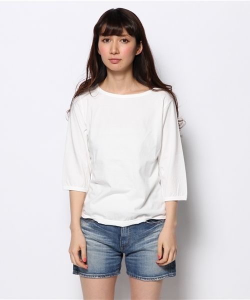 BEAMS BOY(ビームスボーイ)の「○BEAMS BOY / 天竺 無地 ボートネック 7分(Tシャツ/カットソー・レディース・ホワイト/グレー/レッド/ブルー系その他・ONE SIZE)」の7枚目の写真
