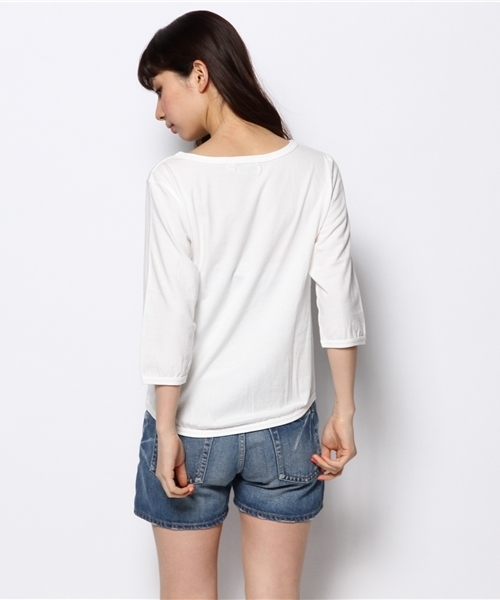 BEAMS BOY(ビームスボーイ)の「○BEAMS BOY / 天竺 無地 ボートネック 7分(Tシャツ/カットソー・レディース・ホワイト/グレー/レッド/ブルー系その他・ONE SIZE)」の9枚目の写真