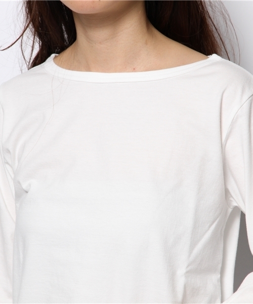 BEAMS BOY(ビームスボーイ)の「○BEAMS BOY / 天竺 無地 ボートネック 7分(Tシャツ/カットソー・レディース・ホワイト/グレー/レッド/ブルー系その他・ONE SIZE)」の10枚目の写真