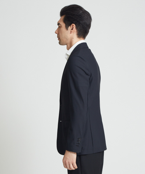 DESIGNWORKS（デザインワークス）の「【セットアップ対応】メッシュストレッチ パッカブル ジャケット（テーラードジャケット・メンズ・ブラック/ネイビー・44/46/50/48）」の6枚目の写真