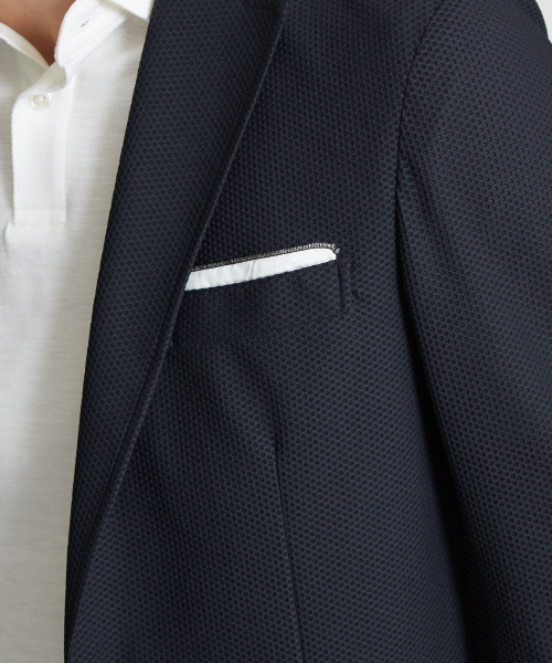 DESIGNWORKS（デザインワークス）の「【セットアップ対応】メッシュストレッチ パッカブル ジャケット（テーラードジャケット・メンズ・ブラック/ネイビー・44/46/50/48）」の15枚目の写真