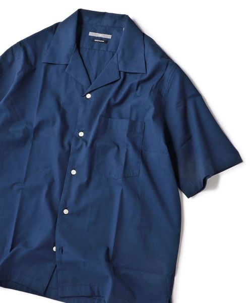 SHIPS（シップス）の「SU: コットン/レーヨン オープンカラー シャツ（シャツ/ブラウス・メンズ・ブラック/ベージュ/ネイビー/キャメル/ワイン・SMALL/MEDIUM/LARGE）」の4枚目の写真