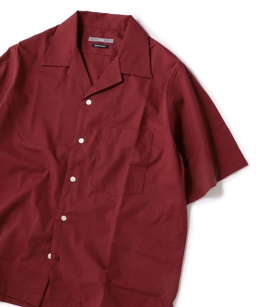 SHIPS（シップス）の「SU: コットン/レーヨン オープンカラー シャツ（シャツ/ブラウス・メンズ・ブラック/ベージュ/ネイビー/キャメル/ワイン・SMALL/MEDIUM/LARGE）」の5枚目の写真