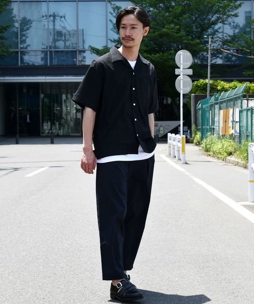 SHIPS（シップス）の「SU: コットン/レーヨン オープンカラー シャツ（シャツ/ブラウス・メンズ・ブラック/ベージュ/ネイビー/キャメル/ワイン・SMALL/MEDIUM/LARGE）」の12枚目の写真