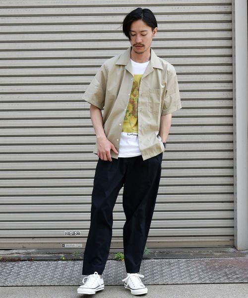 SHIPS（シップス）の「SU: コットン/レーヨン オープンカラー シャツ（シャツ/ブラウス・メンズ・ブラック/ベージュ/ネイビー/キャメル/ワイン・SMALL/MEDIUM/LARGE）」の19枚目の写真