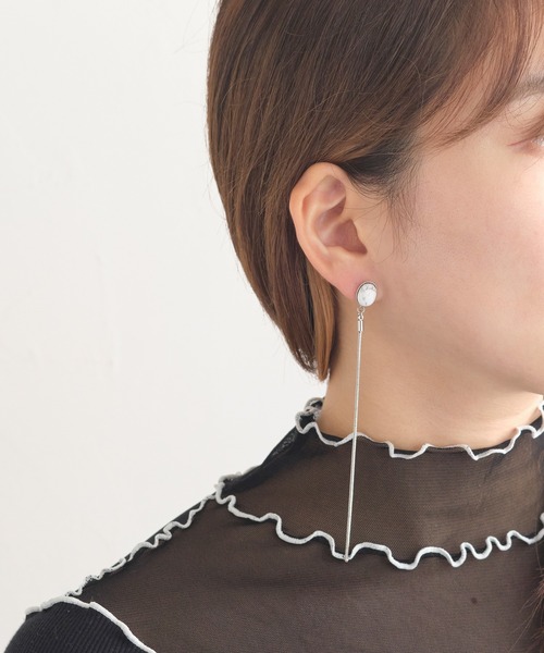 sfy(スフィ)の「スネークチェーン天然石ピアス/snake chain(ピアス(両耳用)・レディース・シルバー系1/シルバー系2/シルバー系3/ゴールド系1/ゴールド系2・FREE)」の12枚目の写真