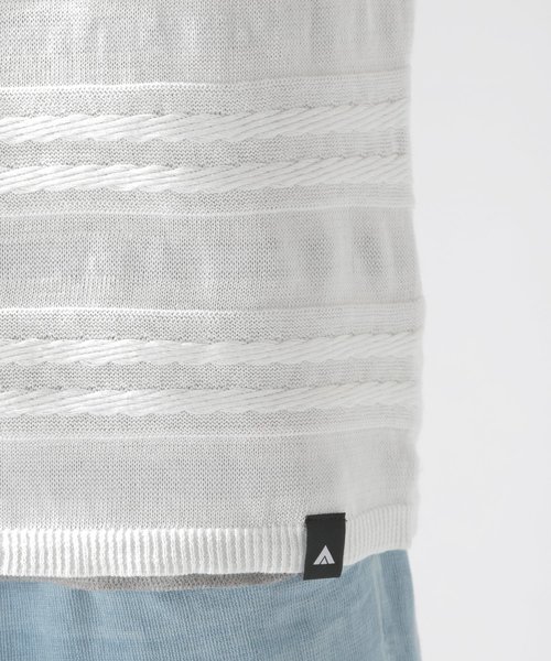 BAYFLOW（ベイフロー）の「アミガラS/S プルオーバー（ニット/セーター・メンズ・ネイビー/オフホワイト・MEDIUM/LARGE）」の19枚目の写真