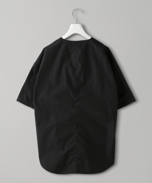 EN ROUTE（アンルート）の「＜EN ROUTE（アンルート）＞コットンエステル タイプライター ノーカラー プルオーバー（シャツ/ブラウス・メンズ・ホワイト/ブラック・3/1/2）」の3枚目の写真