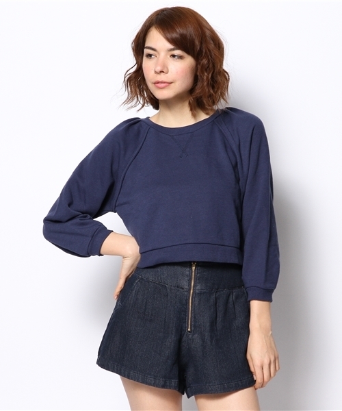 OUTLET（アウトレット）の「【who's who Chico】ZIPスウェットプルオーバー（ニット/セーター・レディース・グレー/ネイビー/ホワイト/ミント・MEDIUM）」の4枚目の写真