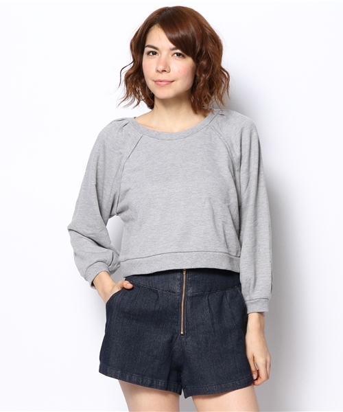 OUTLET（アウトレット）の「【who's who Chico】ZIPスウェットプルオーバー（ニット/セーター・レディース・グレー/ネイビー/ホワイト/ミント・MEDIUM）」の3枚目の写真