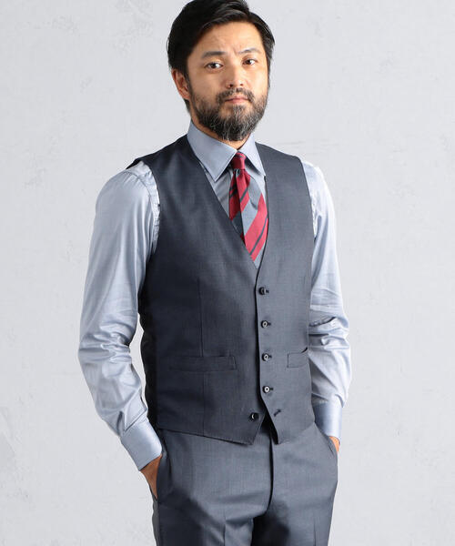 TOMORROWLAND (トゥモローランド)の「ウールシルク 5Bベスト SHANG NANO SPHERE Ermenegildo Zegna(ベスト・メンズ・ブラック/ネイビー/ダークブルー・44/46/48/50/42)」の3枚目の写真